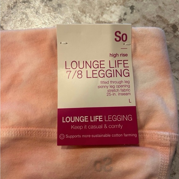 SO Tie Dye Lounge Life 7/8 Leggings Juniors Large NWT - Picture 2 of 10